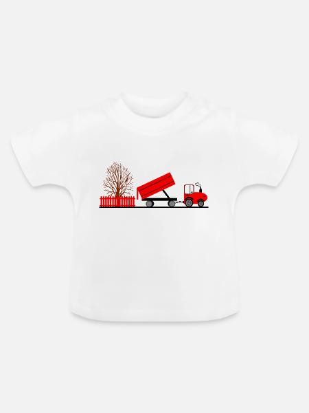 Traktor - Baby Bio-T-Shirt mit Rundhals - Weiß
