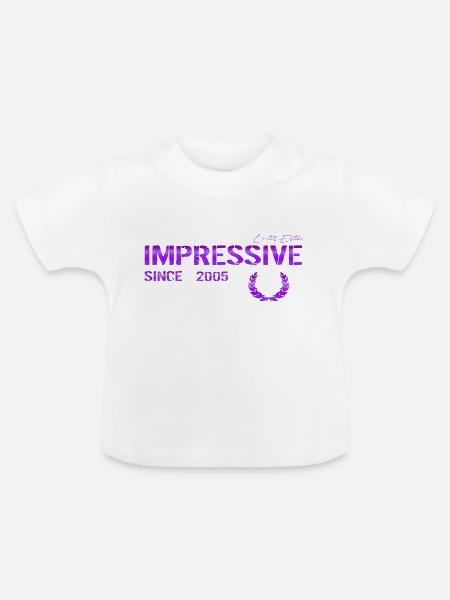 Impressive since 2005 - Baby Bio-T-Shirt mit Rundhals - Weiß