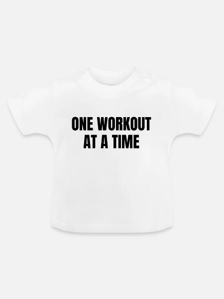 Workout - Baby Bio-T-Shirt mit Rundhals - Weiß