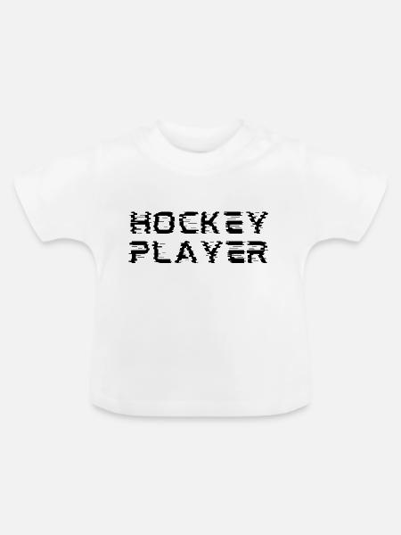 Hockeyspieler originelle Geschenkidee - Baby Bio-T-Shirt mit Rundhals - Weiß