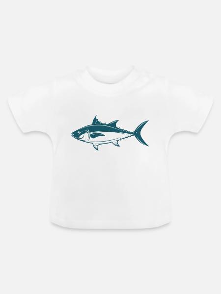 Meerestiere - Baby Bio-T-Shirt mit Rundhals - Weiß