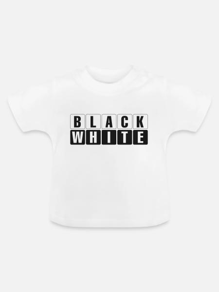Black and White - Baby Bio-T-Shirt mit Rundhals - Weiß