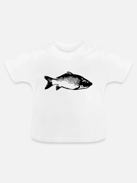 fisch - Baby Bio-T-Shirt mit Rundhals - Weiß