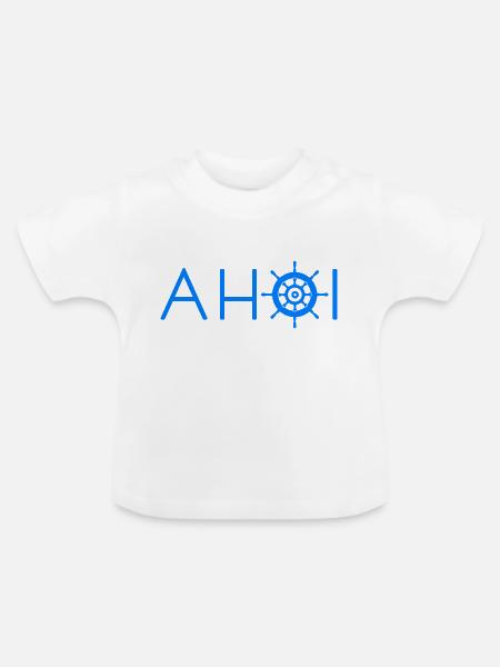 AHOI - Baby Bio-T-Shirt mit Rundhals - Weiß