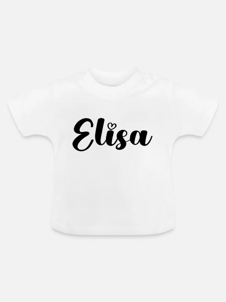 elisa - Baby Bio-T-Shirt mit Rundhals - Weiß