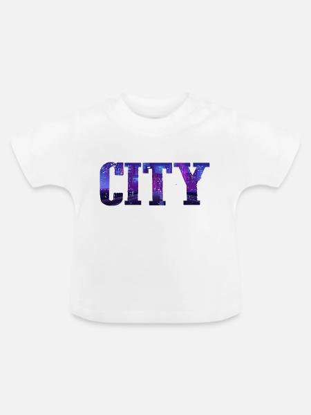 City - Baby Bio-T-Shirt mit Rundhals - Weiß