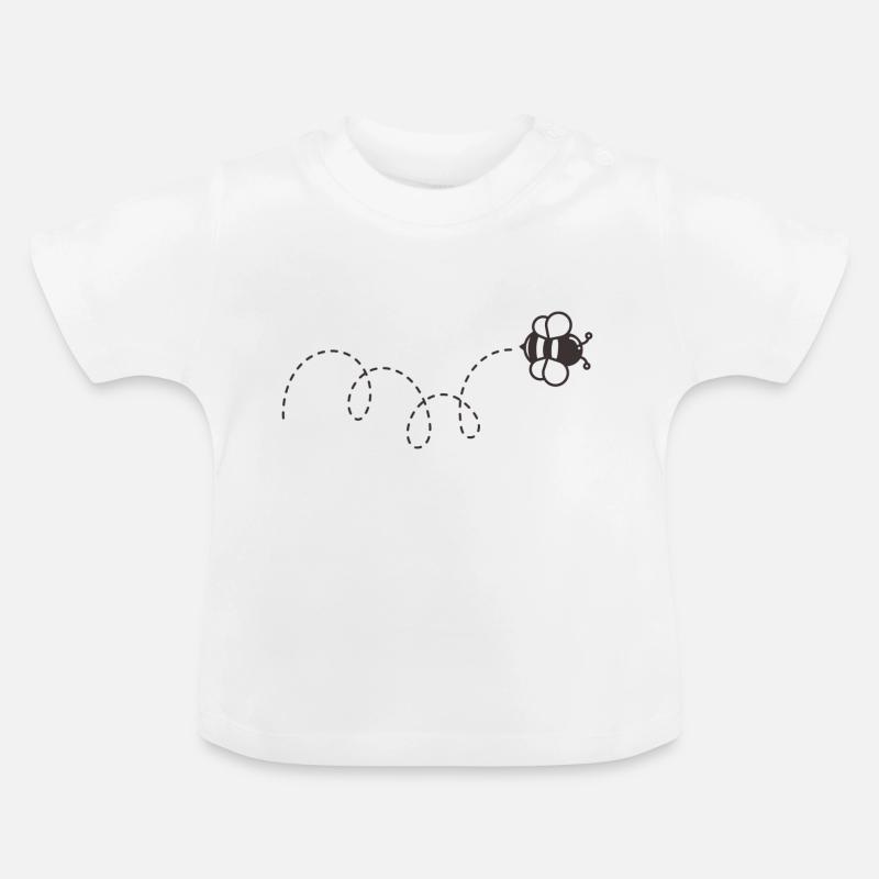 Abeille - T-shirt bio col rond Bébé - blanc