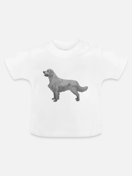 Golden Retriever Markierung - Baby Bio-T-Shirt mit Rundhals - Weiß