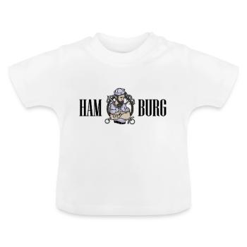 Hamburg - Baby Organic T-Shirt with Round Neck - white - Front