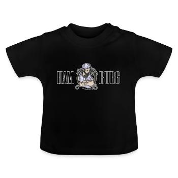 Hambourg - T-shirt bio col rond Bébé - noir - Devant
