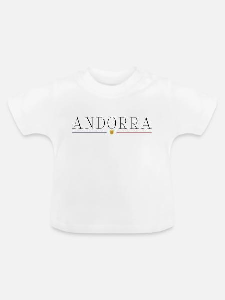 Ich liebe Andorra - Baby Bio-T-Shirt mit Rundhals - Weiß