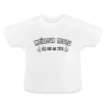 Best Niece - Baby Organic T-Shirt with Round Neck - white - Front