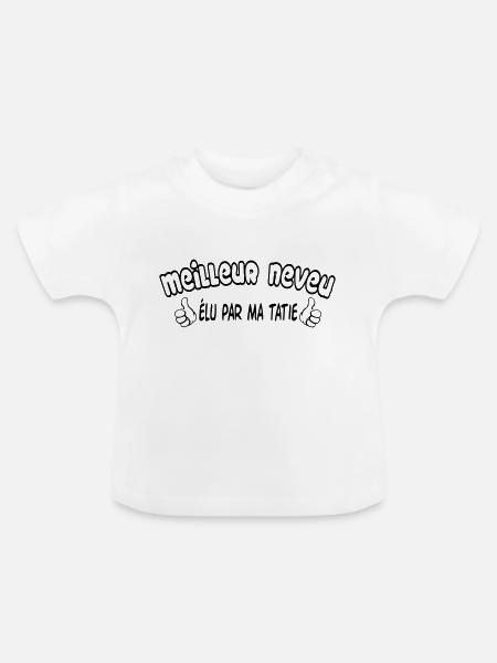 Beste Nichte - Baby Bio-T-Shirt mit Rundhals - Weiß