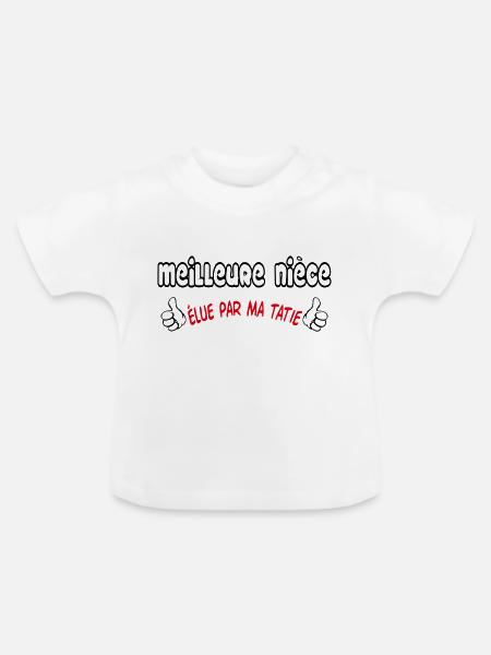Beste Nichte - Baby Bio-T-Shirt mit Rundhals - Weiß