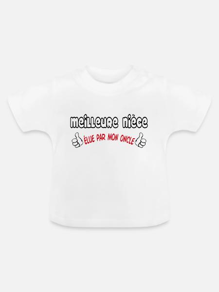 Beste Nichte - Baby Bio-T-Shirt mit Rundhals - Weiß