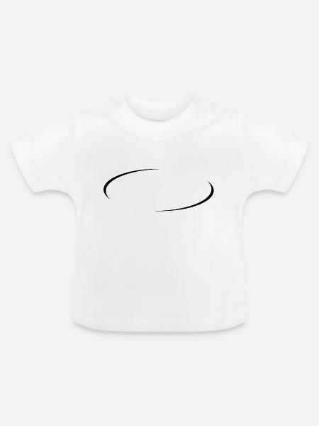 Modischer Kreis Schwarz - Baby Bio-T-Shirt mit Rundhals - Weiß