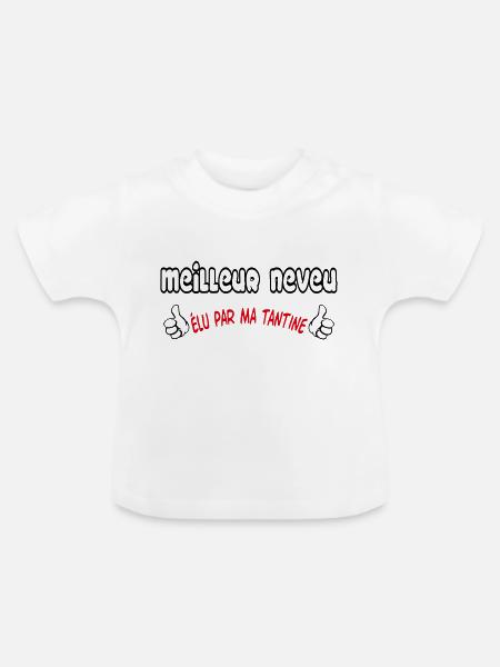 Bester Neffe - Baby Bio-T-Shirt mit Rundhals - Weiß