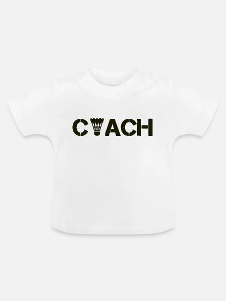 badminton coach - Baby Bio-T-Shirt mit Rundhals - Weiß