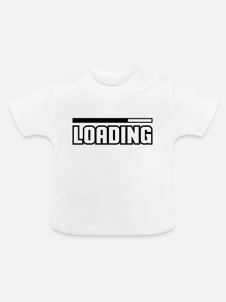 Loading - Baby Bio-T-Shirt mit Rundhals - Weiß