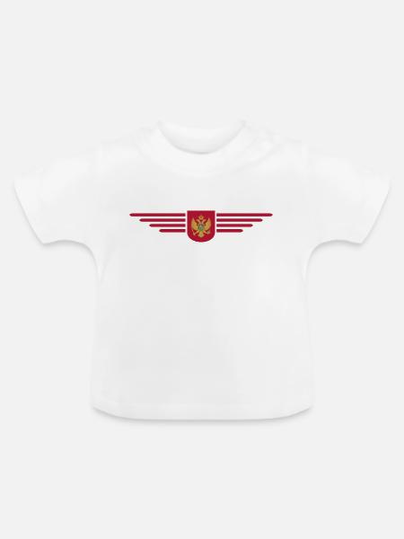 Montenegro Design – Balkan erleben - Baby Bio-T-Shirt mit Rundhals - Weiß