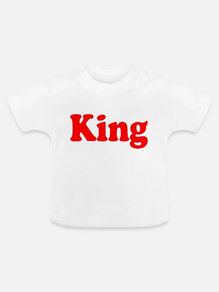 King - Baby Bio-T-Shirt mit Rundhals - Weiß