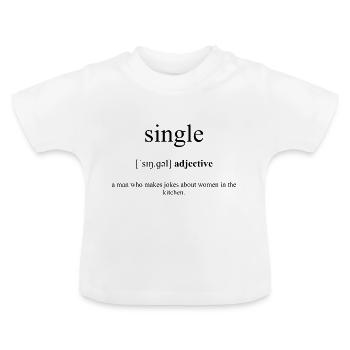 Single Definition Dictionary - Baby Bio-T-Shirt mit Rundhals - Weiß - Vorne