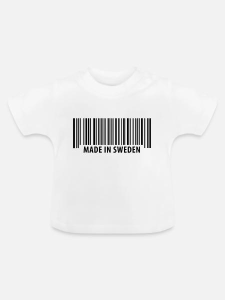 Made in Sweden - Baby Bio-T-Shirt mit Rundhals - Weiß