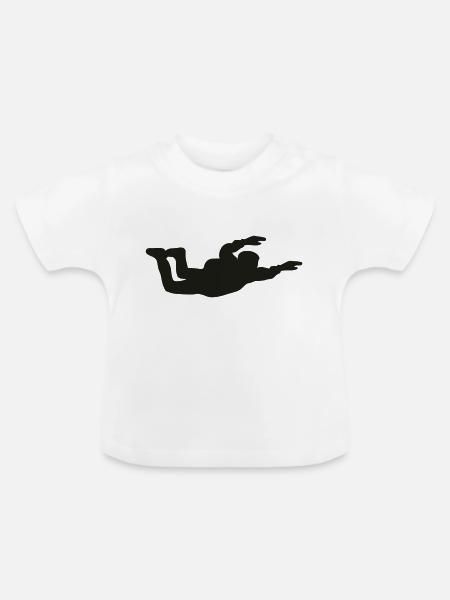 Sky Diving - Baby Bio-T-Shirt mit Rundhals - Weiß