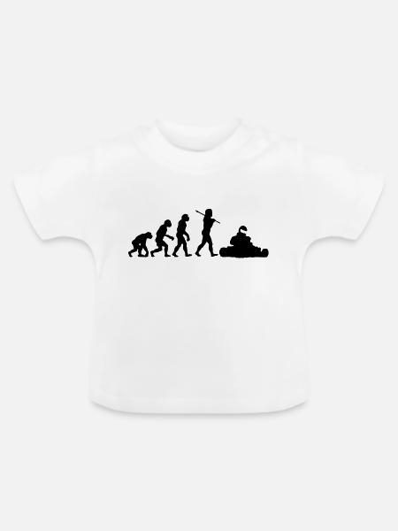 Karting Evolution - Baby Bio-T-Shirt mit Rundhals - Weiß