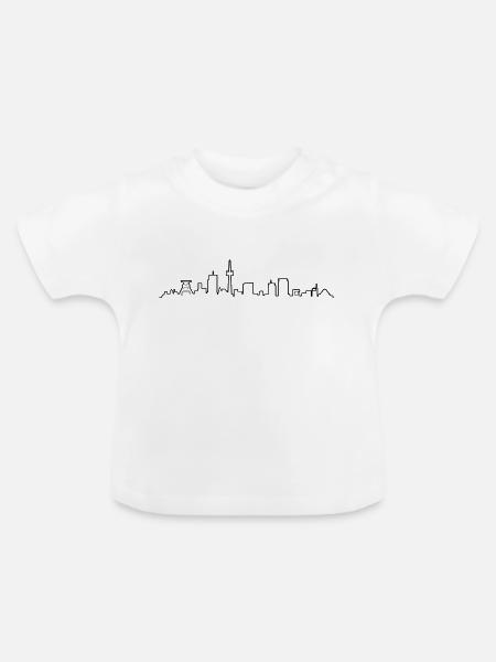 Skyline Essen - Baby Bio-T-Shirt mit Rundhals - Weiß