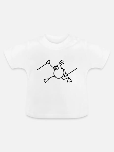 Walking running - Baby Bio-T-Shirt mit Rundhals - Weiß
