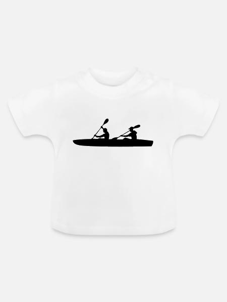 Sport - Paddeln 2er - Baby Bio-T-Shirt mit Rundhals - Weiß