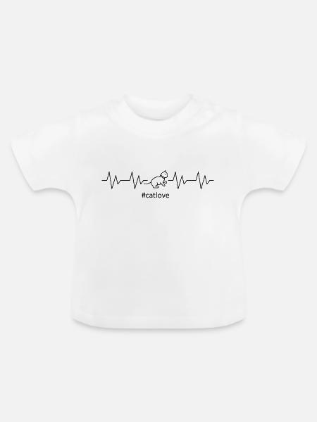 catlove - Baby Bio-T-Shirt mit Rundhals - Weiß