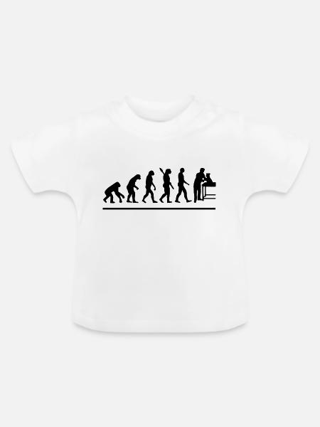 Entwicklung der Veterinärmedizin - Baby Bio-T-Shirt mit Rundhals - Weiß