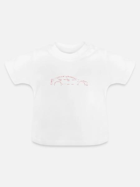 Elektrisch - E Auto - M3 - Baby Bio-T-Shirt mit Rundhals - Weiß