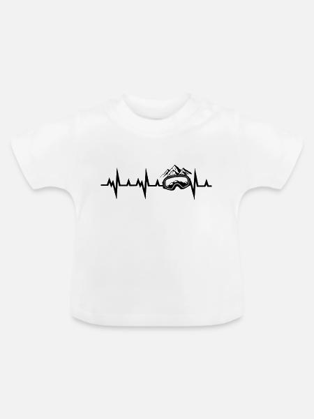 Snowboard Snowboarder - Baby Bio-T-Shirt mit Rundhals - Weiß
