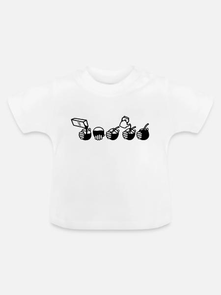Yerba Getränk - Baby Bio-T-Shirt mit Rundhals - Weiß