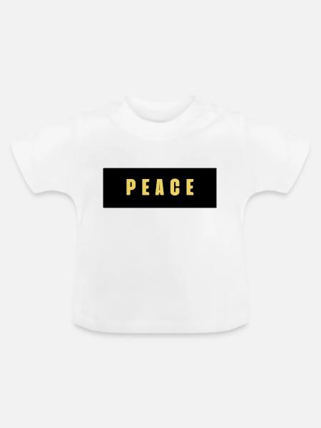 Friede - Baby Bio-T-Shirt mit Rundhals - Weiß
