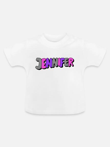 Jennifer - Baby Bio-T-Shirt mit Rundhals - Weiß