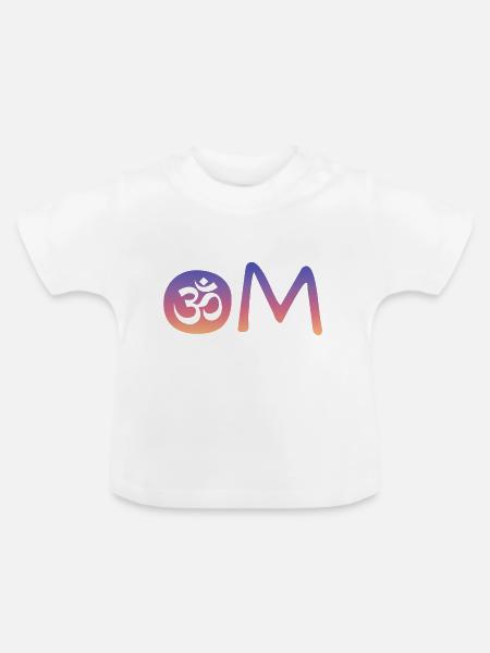 Om - Baby Bio-T-Shirt mit Rundhals - Weiß