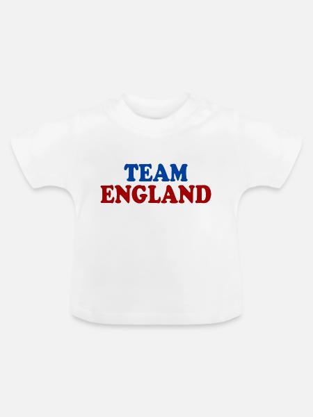 Team england - Baby Bio-T-Shirt mit Rundhals - Weiß