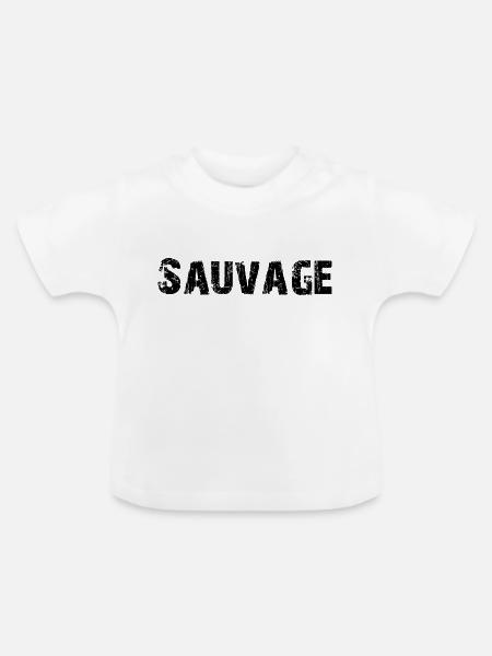 Wild - Baby Bio-T-Shirt mit Rundhals - Weiß