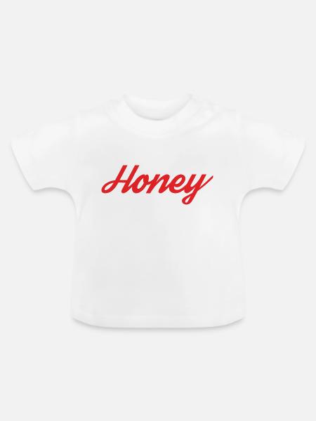 Honig - Baby Bio-T-Shirt mit Rundhals - Weiß