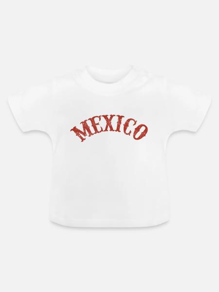 Mexiko - Baby Bio-T-Shirt mit Rundhals - Weiß