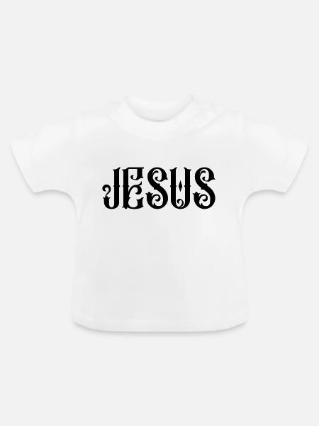 Jesus - Baby Bio-T-Shirt mit Rundhals - Weiß