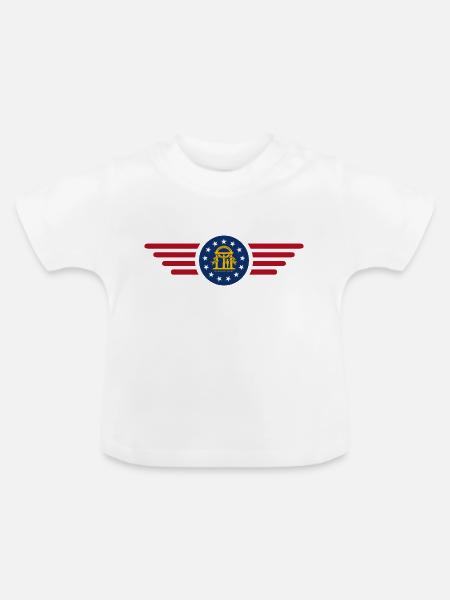 Georgia USA - Baby Bio-T-Shirt mit Rundhals - Weiß
