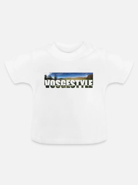 Vogesen-Briefe - Baby Bio-T-Shirt mit Rundhals - Weiß