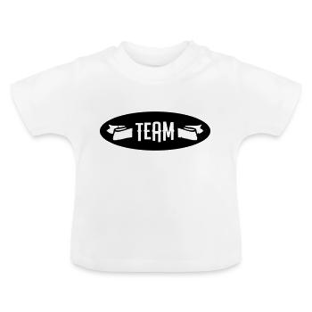 team - Baby Bio-T-Shirt mit Rundhals - Weiß - Vorne