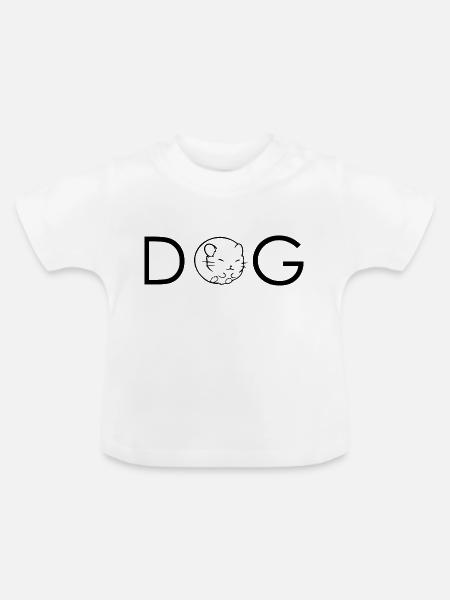 Hund Dog - Baby Bio-T-Shirt mit Rundhals - Weiß