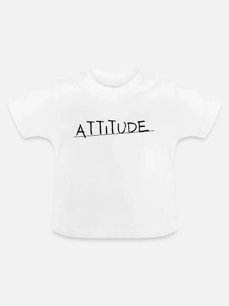 Attitude - Baby Bio-T-Shirt mit Rundhals - Weiß